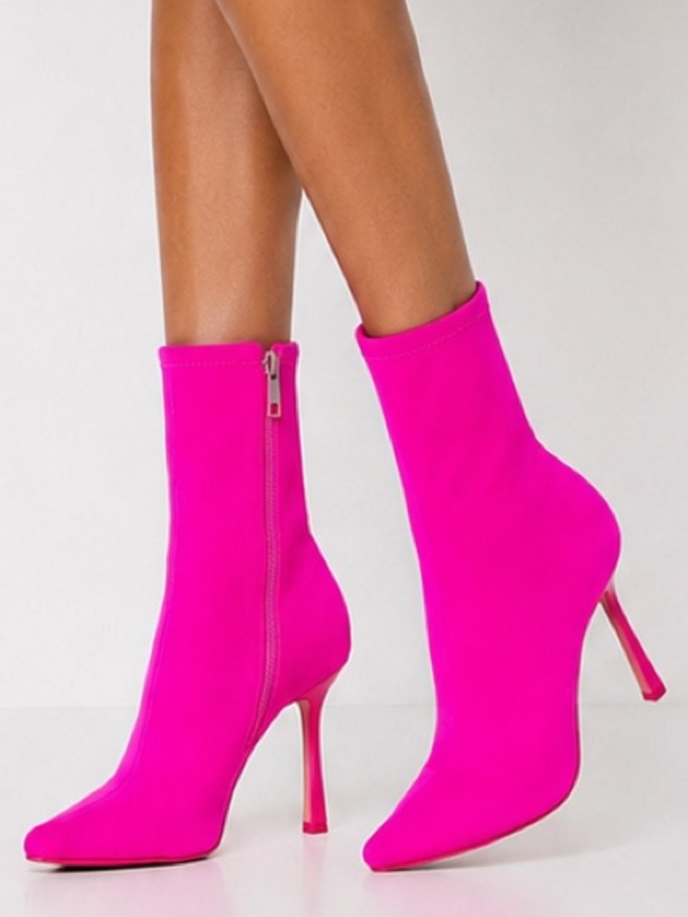 Steve Madden Hot Pink Stretch Sock Boots- New Without Box